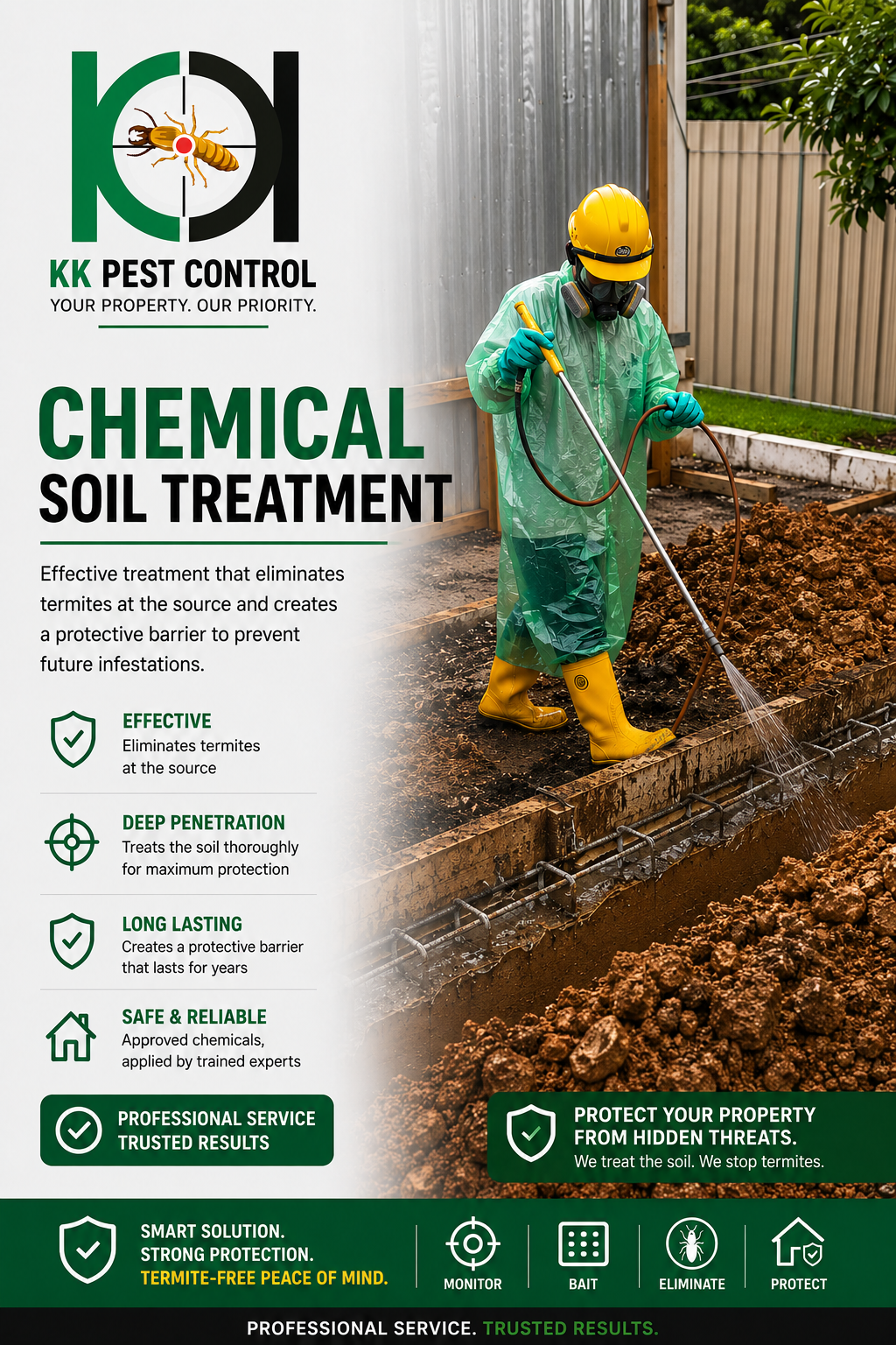 Chemical soil treatment termite service image